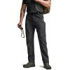 CQR Men’s Convertible Cargo Tactical Pants, Water Resistant Outdoor Hiking Pants, Zip Off Lightweight Stretch Work Pants(Convertible Cargo W/Belt Black)