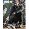 CQR Men’s Convertible Cargo Tactical Pants, Water Resistant Outdoor Hiking Pants, Zip Off Lightweight Stretch Work Pants(Convertible Cargo W/Belt Black)