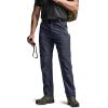 CQR Men’s Convertible Cargo Tactical Pants, Water Resistant Outdoor Hiking Pants, Zip Off Lightweight Stretch Work Pants(Convertible Cargo W/Belt Navy)