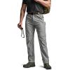 CQR Men’s Convertible Cargo Tactical Pants, Water Resistant Outdoor Hiking Pants, Zip Off Lightweight Stretch Work Pants(Convertible Cargo W/Belt Sage)