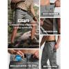 CQR Men’s Convertible Cargo Tactical Pants, Water Resistant Outdoor Hiking Pants, Zip Off Lightweight Stretch Work Pants(Convertible Cargo W/Belt Sage)