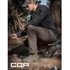 CQR Men’s Convertible Cargo Tactical Pants, Water Resistant Outdoor Hiking Pants, Zip Off Lightweight Stretch Work Pants(Convertible Cargo W/Belt Sand Khaki)