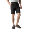 CQR Men’s Convertible Cargo Tactical Pants, Water Resistant Outdoor Hiking Pants, Zip Off Lightweight Stretch Work Pants(Lightweight Zip-off Black)