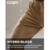 CQR Men’s Convertible Cargo Tactical Pants, Water Resistant Outdoor Hiking Pants, Zip Off Lightweight Stretch Work Pants(Rocky Hazelnut)