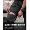 CQR Men’s Convertible Cargo Tactical Pants, Water Resistant Outdoor Hiking Pants, Zip Off Lightweight Stretch Work Pants(Runyon Black)