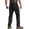 CQR Men’s Convertible Cargo Tactical Pants, Water Resistant Outdoor Hiking Pants, Zip Off Lightweight Stretch Work Pants(Runyon Black)