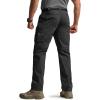CQR Men’s Convertible Cargo Tactical Pants, Water Resistant Outdoor Hiking Pants, Zip Off Lightweight Stretch Work Pants(Runyon Cargo W/Belt Black)