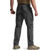 CQR Men’s Convertible Cargo Tactical Pants, Water Resistant Outdoor Hiking Pants, Zip Off Lightweight Stretch Work Pants(Runyon Cargo W/Belt Charcoal)