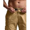 CQR Men’s Convertible Cargo Tactical Pants, Water Resistant Outdoor Hiking Pants, Zip Off Lightweight Stretch Work Pants(Runyon Cargo W/Belt Cougar)