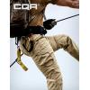 CQR Men’s Convertible Cargo Tactical Pants, Water Resistant Outdoor Hiking Pants, Zip Off Lightweight Stretch Work Pants(Runyon Cargo W/Belt Dune Khaki)