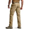 CQR Men’s Convertible Cargo Tactical Pants, Water Resistant Outdoor Hiking Pants, Zip Off Lightweight Stretch Work Pants(Runyon Cargo W/Belt Dune Khaki)