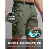 CQR Men’s Convertible Cargo Tactical Pants, Water Resistant Outdoor Hiking Pants, Zip Off Lightweight Stretch Work Pants(Runyon Cargo W/Belt Green Kelp)