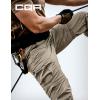 CQR Men’s Convertible Cargo Tactical Pants, Water Resistant Outdoor Hiking Pants, Zip Off Lightweight Stretch Work Pants(Runyon Cargo W/Belt Sandstorm)