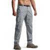 CQR Men’s Convertible Cargo Tactical Pants, Water Resistant Outdoor Hiking Pants, Zip Off Lightweight Stretch Work Pants(Runyon Cargo W/Belt Stone)