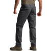 CQR Men’s Convertible Cargo Tactical Pants, Water Resistant Outdoor Hiking Pants, Zip Off Lightweight Stretch Work Pants(Runyon Charcoal)