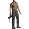 CQR Men’s Convertible Cargo Tactical Pants, Water Resistant Outdoor Hiking Pants, Zip Off Lightweight Stretch Work Pants(Runyon Charcoal)