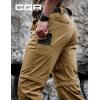 CQR Men’s Convertible Cargo Tactical Pants, Water Resistant Outdoor Hiking Pants, Zip Off Lightweight Stretch Work Pants(Runyon Cougar)
