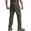CQR Men’s Convertible Cargo Tactical Pants, Water Resistant Outdoor Hiking Pants, Zip Off Lightweight Stretch Work Pants(Runyon Green Kelp)