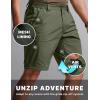 CQR Men’s Convertible Cargo Tactical Pants, Water Resistant Outdoor Hiking Pants, Zip Off Lightweight Stretch Work Pants(Runyon Green Kelp)
