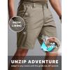 CQR Men’s Convertible Cargo Tactical Pants, Water Resistant Outdoor Hiking Pants, Zip Off Lightweight Stretch Work Pants(Runyon Sandstorm)
