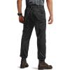 CQR Men’s Flex Lightweight Joggers, Elastic Waist Drawstring Casual Pants, Tapered Fit Water Resistant Outdoor Cargo Pants(Asset Black)
