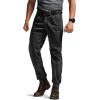 CQR Men’s Flex Lightweight Joggers, Elastic Waist Drawstring Casual Pants, Tapered Fit Water Resistant Outdoor Cargo Pants(Asset Black)