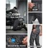 CQR Men’s Flex Lightweight Joggers, Elastic Waist Drawstring Casual Pants, Tapered Fit Water Resistant Outdoor Cargo Pants(Asset Charcoal)