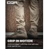 CQR Men’s Flex Lightweight Joggers, Elastic Waist Drawstring Casual Pants, Tapered Fit Water Resistant Outdoor Cargo Pants(Squad Alamo Khaki)