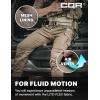 CQR Men’s Flex Lightweight Joggers, Elastic Waist Drawstring Casual Pants, Tapered Fit Water Resistant Outdoor Cargo Pants(Squad Alamo Khaki)