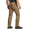 CQR Men’s Flex Stretch Tactical Pants, Water Resistant Ripstop Cargo Pants, Lightweight EDC Outdoor Work Hiking Pants(Intense Cougar)