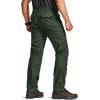 CQR Men’s Flex Stretch Tactical Pants, Water Resistant Ripstop Cargo Pants, Lightweight EDC Outdoor Work Hiking Pants(Intense Green Kelp)