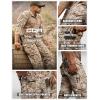 CQR Men’s Flex Stretch Tactical Pants, Water Resistant Ripstop Cargo Pants, Lightweight EDC Outdoor Work Hiking Pants(Intense Marine Desert)