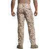 CQR Men’s Flex Stretch Tactical Pants, Water Resistant Ripstop Cargo Pants, Lightweight EDC Outdoor Work Hiking Pants(Intense Marine Desert)
