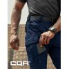 CQR Men’s Flex Stretch Tactical Pants, Water Resistant Ripstop Cargo Pants, Lightweight EDC Outdoor Work Hiking Pants(Intense Midnight Blue)