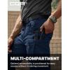 CQR Men’s Flex Stretch Tactical Pants, Water Resistant Ripstop Cargo Pants, Lightweight EDC Outdoor Work Hiking Pants(Intense Midnight Blue)