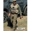 CQR Men’s Flex Stretch Tactical Pants, Water Resistant Ripstop Cargo Pants, Lightweight EDC Outdoor Work Hiking Pants(Intense Soil Green)