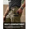 CQR Men’s Flex Stretch Tactical Pants, Water Resistant Ripstop Cargo Pants, Lightweight EDC Outdoor Work Hiking Pants(Intense Soil Green)
