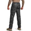 CQR Men’s Flex Stretch Tactical Pants, Water Resistant Ripstop Cargo Pants, Lightweight EDC Outdoor Work Hiking Pants(Intense Utility Camo Black)
