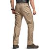 CQR Men’s Flex Stretch Tactical Pants, Water Resistant Ripstop Cargo Pants, Lightweight EDC Outdoor Work Hiking Pants(Sneak Alamo Khaki)