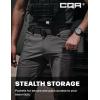 CQR Men’s Flex Stretch Tactical Pants, Water Resistant Ripstop Cargo Pants, Lightweight EDC Outdoor Work Hiking Pants(Sneak Charcoal)