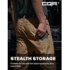 CQR Men’s Flex Stretch Tactical Pants, Water Resistant Ripstop Cargo Pants, Lightweight EDC Outdoor Work Hiking Pants(Sneak Cougar)