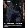 CQR Men’s Flex Stretch Tactical Pants, Water Resistant Ripstop Cargo Pants, Lightweight EDC Outdoor Work Hiking Pants(Sneak Operator Navy)