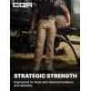 CQR Men’s Flex Stretch Tactical Pants, Water Resistant Ripstop Cargo Pants, Lightweight EDC Outdoor Work Hiking Pants(Tac-stretch Cargo Cougar)