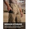 CQR Men’s Flex Stretch Tactical Pants, Water Resistant Ripstop Cargo Pants, Lightweight EDC Outdoor Work Hiking Pants(Tac-stretch Cargo Cougar)