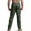 CQR Men’s Flex Stretch Tactical Pants, Water Resistant Ripstop Cargo Pants, Lightweight EDC Outdoor Work Hiking Pants(Tac-stretch Cargo Green Kelp)