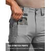 CQR Men’s Flex Stretch Tactical Pants, Water Resistant Ripstop Cargo Pants, Lightweight EDC Outdoor Work Hiking Pants(Tac-stretch Cargo Regular Stone)