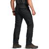 CQR Men’s Flex Stretch Tactical Pants, Water Resistant Ripstop Cargo Pants, Lightweight EDC Outdoor Work Hiking Pants(Tac-stretch Cargo Zip Black)