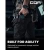 CQR Men’s Flex Stretch Tactical Pants, Water Resistant Ripstop Cargo Pants, Lightweight EDC Outdoor Work Hiking Pants(Tac-stretch Cargo Zip Black)