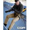 CQR Men’s Flex Stretch Tactical Pants, Water Resistant Ripstop Cargo Pants, Lightweight EDC Outdoor Work Hiking Pants(Tac-stretch Cargo Zip Khaki)