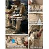 CQR Men’s Flex Stretch Tactical Pants, Water Resistant Ripstop Cargo Pants, Lightweight EDC Outdoor Work Hiking Pants(Tac-stretch Cargo Zip Khaki)